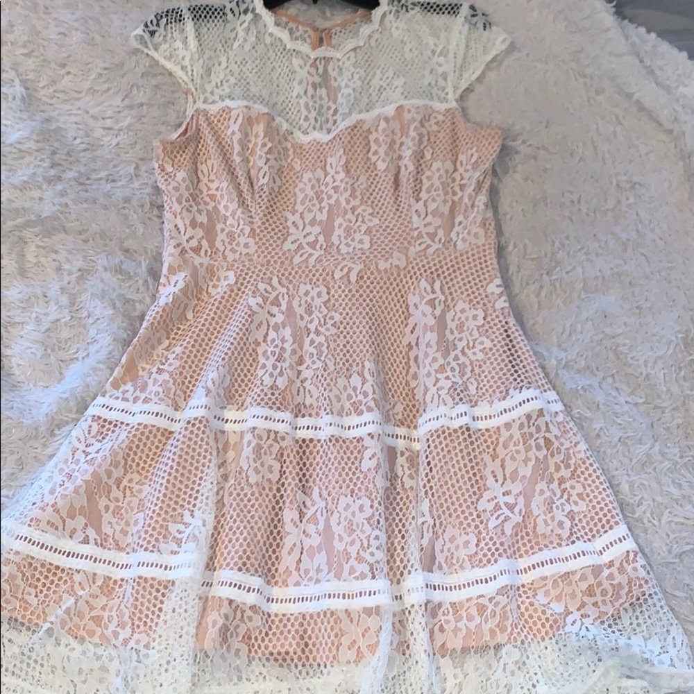 Light pink dress with lace
